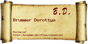 Brummer Dorottya névjegykártya
